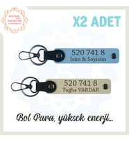Gök Mavi-Sütlü Kahve, Size Özel Tasarım 2'li Anahtarlık Huzur Veren Sayılar 520 741 8, Manevi Başarı