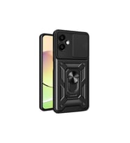 Samsung Galaxy A06 Kılıf Pars Lens Yüzüklü Silikon - Siyah