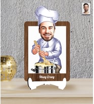 Kişiye Özel Masterchef Temalı Karikatür Ahşap Biblo