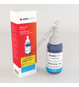 Agfaphoto T6732 İnkjet Mürekkep Cyan(Mavi)