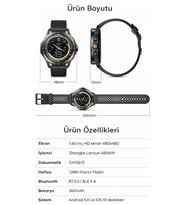 Kalobee SK44 Akıllı Saat Amoled Ekran, Su Geçirmez, Uzun Pil Ömrü, 3 Adet Kordonlu