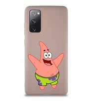 Samsung Galaxy S20 FE Soft Premier Kapak Patrick Yıldız Tasarımlı Silikon Kılıf - Pudra (Şeffaf)