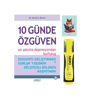 10 Günde Özgüven -David D. Burns -Psikonet - 9786057496522 - Sarı Fosforlu Kalem - Not Defterli Seti