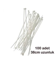 Cırt Kelepçe - Kablo Bağı Beyaz 38 cm