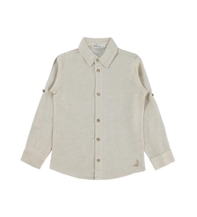 Civil Boys Basic Hasır  6-9 Yaş Gömlek - Bej