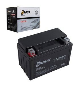 Orbus YTX9-BS 12V 9A Motosiklet Aküsü (150 X 86 X 107 MM) (2.84Kg) (Siyah)