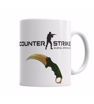 Counter Strike CS GO KARAMBIT KNIFE Kupa Bardak Porselen