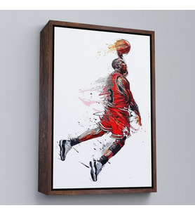 Çerçeveli Michael Jordan Tablo (Kahverengi)
