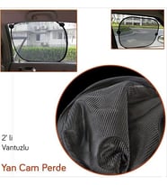 OTO PERDESİ YAN CAM 2 Lİ 440mm x 380mm - ( 44 x 38 cm )