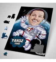 Kişiye Özel Astronot Karikatürlü Puzzle
