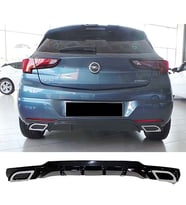 Opel Astra K Sport Difüzör Difizör Plastik Parlak Siyah Egzoz Görünüm 2015-2021 Arka-difizör-bodykit-ek