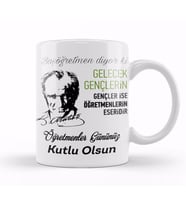 Öğretmenler Günü Öğretmene Hediye 012 Kupa Bardak Porselen