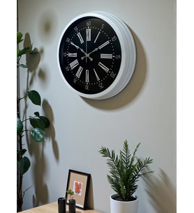 Elegance White 40 Cm Metal Duvar Saati (Standart)