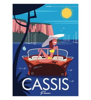 Cassis Fransa poster Tablo Ahşap Poster Dekoratif