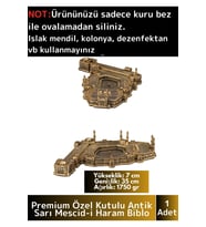 Premium Üretim Özel Kutulu Antik Altın Sarı Renk Mescid-i Haram Hediyelik Dekoratif Biblo