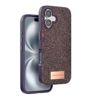 Onegif Apple İphone 16 Bright Simli Kapak - Derin Mor