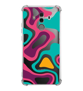 PrintiFy Huawei Mate 10 Pro Uyumlu Köşe Korumalı Renkli Desen Tasarımlı Şeffaf Silikon Kılıf