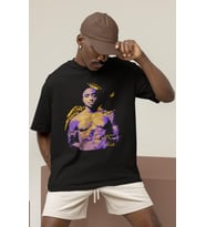 Tasarım Tupac Rapper Şarkıcı 2Pac Baskılı Unisex Oversize Tişört