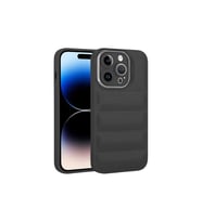 Apple iPhone 14 Pro Uyumlu Kılıf Kamera Korumalı Parlak Airbag'li Zore Galya Kapak (Siyah)