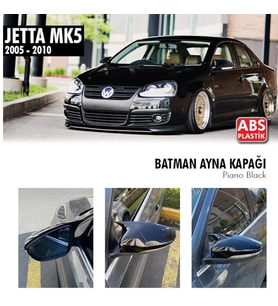 Volkswagen Jetta Yarasa Ayna Kapağı Piano Black Parlak Siyah 05-10