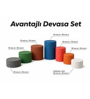 Avantajlı 7'li Kapaklı Saklama Kutusu Seti Organizer Takı Kutusu Hobi Malzeme Kutusu Masaüstü