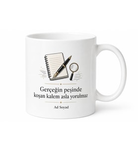 Sürekli Soru Soran Meraklı Arkadaşa Araştırmacı Gazeteci Kupası Hediye Bardak