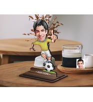 BK Gift Kişiye Özel Futbolcu Karikatürlü Ahşap Biblo-10 , Arkadaşa Hediye , Sevgiliye Hediye, Kişiye Özel Biblolar