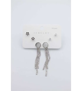 Çoklu Set Küpe - Gümüş