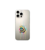 iPhone 16 Pro ile uyumlu Splash arı tasarımlı şeffaf silikon kılıf