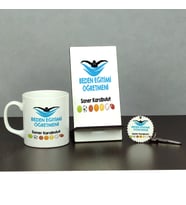 Beden Eğitimi Öğretmeni Üçlü Set (Kupa + Telefon Standı + Anahtarlık) 001