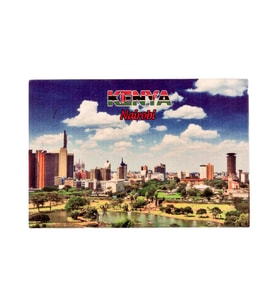 Kenya Temalı Ahşap Kartpostal Magnet (Karışık)