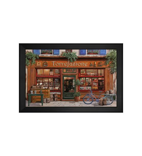 Manzara Temalı Kanvas Tablo 80 x 110 cm Siyah Çerçeve