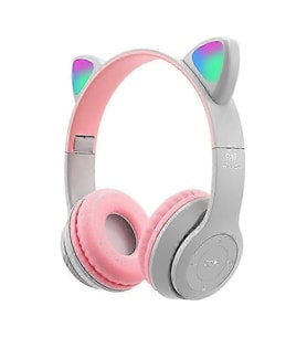 Led Kedi Kulaklı Bluetooth Kulaklık, Kulaklık Bluetooth Kulaklık, Bluetooth Kulaklık, Katlanabilir Bluetooth Kulaklık Gray