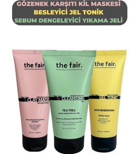 the fair. Gözenek Karşıtı Kil Maskesi Besleyici Jel Tonik ve Sebum Dengeleyici Yıkama Jeli