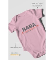 Baba, Seni Seviyorum Kısa Kollu Bebek Body %100 Pamuk