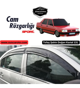 Tofaş Şahin Doğan Kartal 131 Uyumlu Mugen Cam Rüzgarlığı Seti Piano Black 4'lü İthal