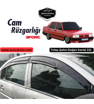 Tofaş Şahin Doğan Kartal 131 Uyumlu Mugen Cam Rüzgarlığı Seti Piano Black 4'lü İthal