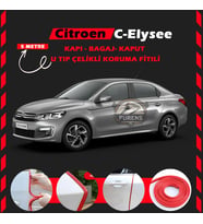 Citroen C-Elysee Oto Araç Kapı Koruma Fitili 5metre Parlak Kırmızı Renk