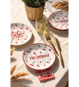 Keramika Cherry Ege Pasta Tabağı 20 Cm 4 Adet 23950-51