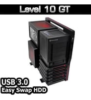 TThermaltake Level 10 GT 2.5.3.5 Hot-Swap Full Tower Gaming Bilgisayar Kasası (PSU Yok)
