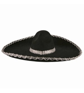 Sombrero Meksika Şapkası Gümüş Şeritli Yetişkin Boy
