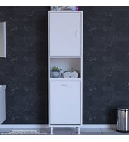 Modilayn SÖKE ŞİLE 45 x 160 x 32,5 cm 3 Raflı 1 Kapaklı Kirli Çamaşır Bölmeli Banyo Dolabı