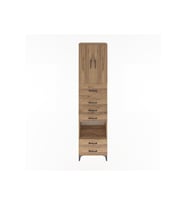 Hyperion Dolap 3 Raflı 6 Çekmeceli 2 Kapaklı 60x44x243 Çam-Çam