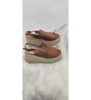 ÇİĞDEM GERÇEK DERİ TABA DOLGU TOPUK SANDALET(blsSN17A) - TABA - 40 - ST02546-12861