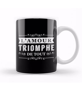 French Slogan Laissez Faire Kupa Bardak Porselen