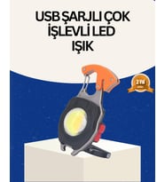 USB Şarjlı Mini LED Anahtarlık Fener