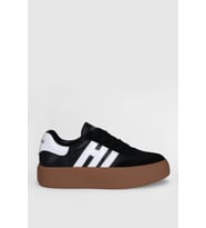 Lufian Siyah Hakiki Deri Bağcıklı Unisex Sneaker Mira G