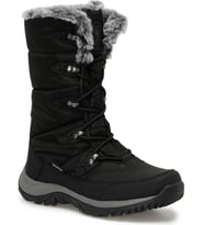 Lumberjack LEAD İÇİ Yünlü Astarlı Waterproof Uzun Kadın Kar Botu (Siyah)