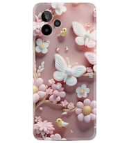 24 Pro Kılıf HD Resim Baskılı Pembe Kelebekler StKd -088