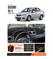 SUZUKI SX-4 (2006-2014) Uyumlu Torpido Örtüsü Torpido Kılıfı - Siyah